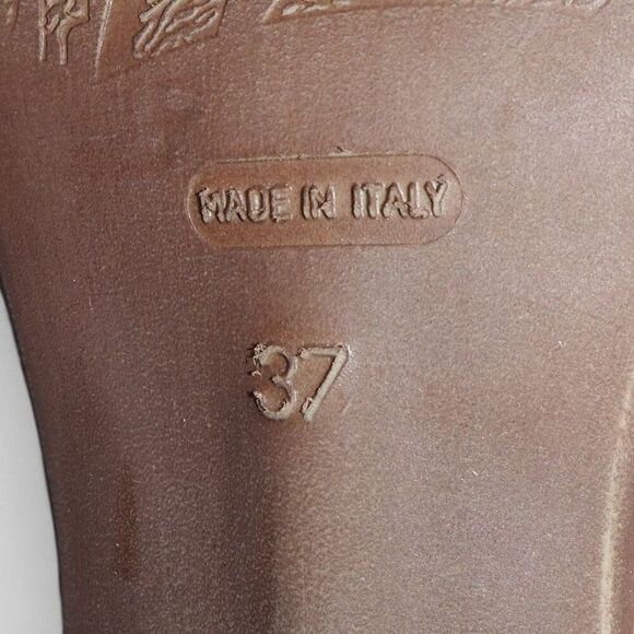 Sundance Demeter Hillside Woven Leather Heeled Sandals Bluish Grey Women's 7/37 - Picture 9 of 10